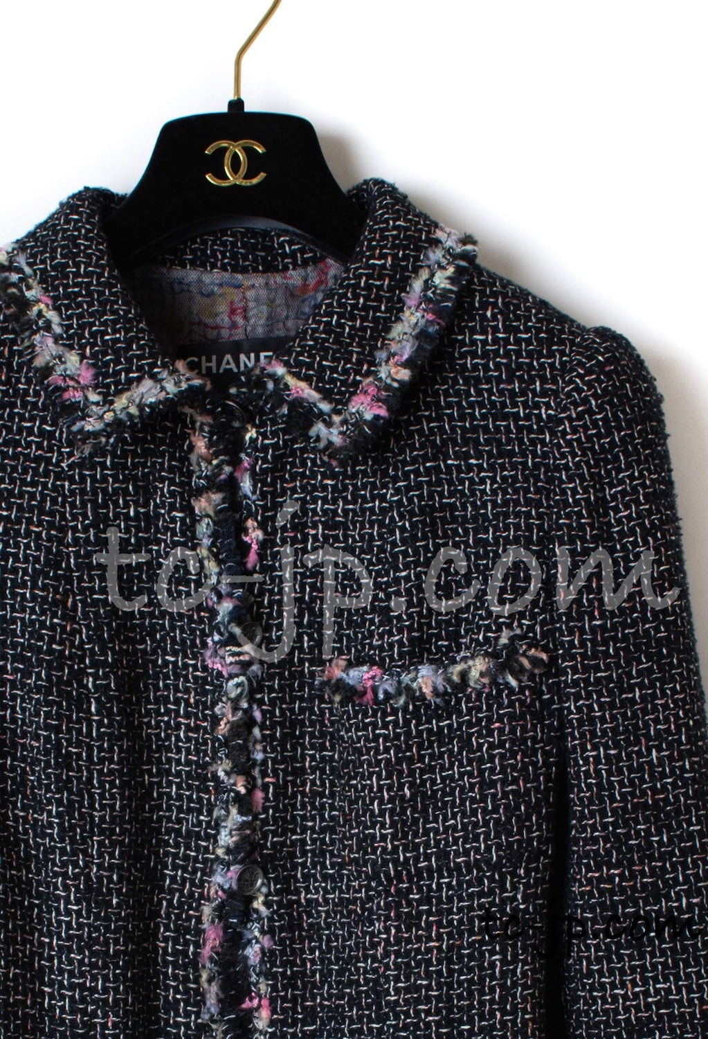 CHANEL 05C 57Th NY Limited Collection Silk Wool Tweed Jacket 36 38 40 シャネル NY 57番街 ニューヨーク 限定 シルク ウール フリル ツイード ジャケット 即発