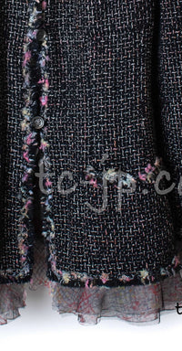 CHANEL 05C 57Th NY Limited Collection Silk Wool Tweed Jacket 36 38 40 シャネル NY 57番街 ニューヨーク 限定 シルク ウール フリル ツイード ジャケット 即発 - TC JAPAN