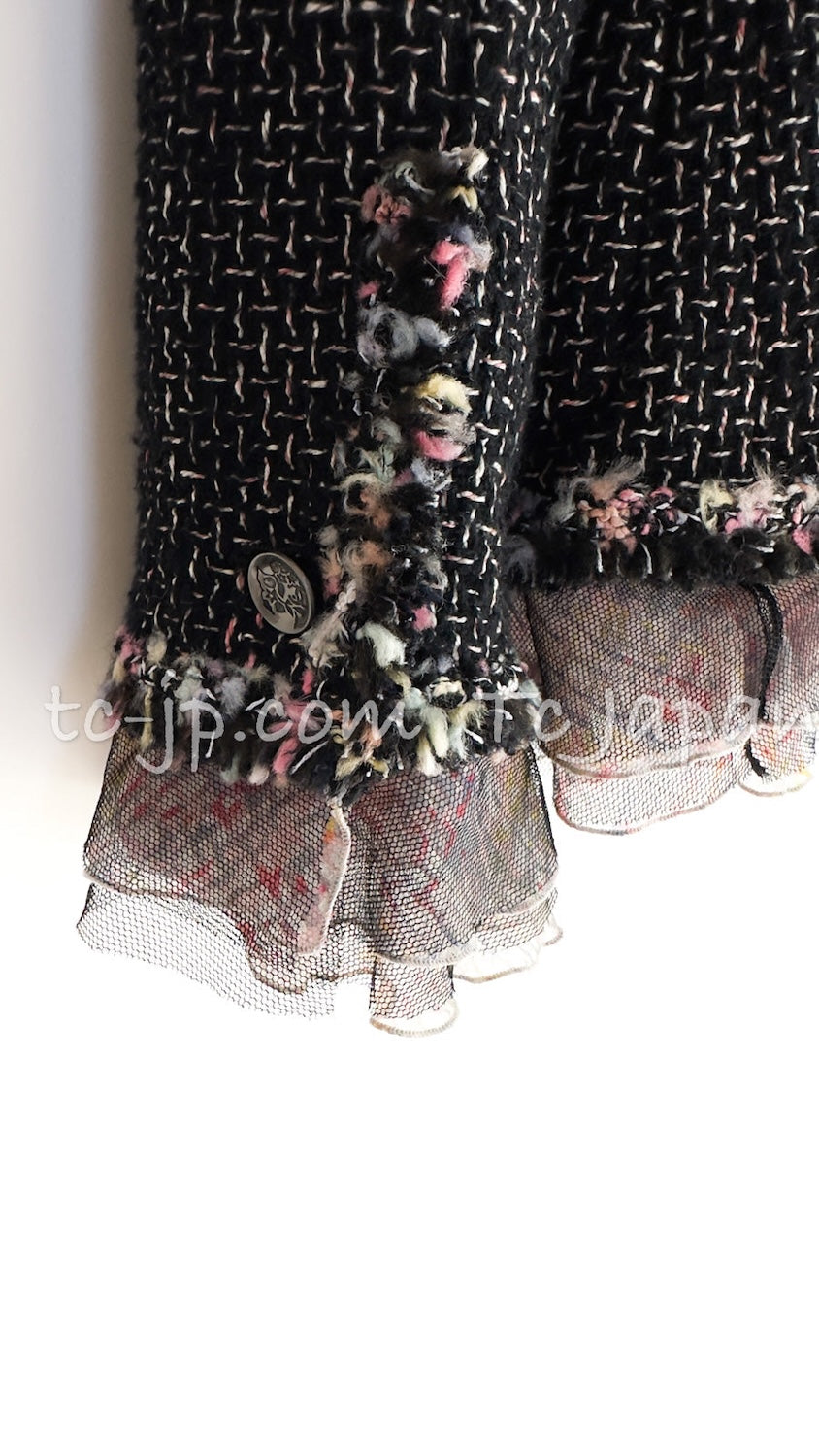 CHANEL 05C 57Th NY Limited Collection Silk Wool Tweed Jacket 36 38 40 シャネル NY 57番街 ニューヨーク 限定 シルク ウール フリル ツイード ジャケット 即発 - TC JAPAN