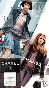 CHANEL 05C 57Th NY Limited Collection Silk Wool Tweed Jacket 36 38 40 シャネル NY 57番街 ニューヨーク 限定 シルク ウール フリル ツイード ジャケット 即発
