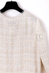 CHANEL 06C Ivory Creme Sequin Embellishments Cardigan Jacket 40 シャネル アイボリー クリーム スパンコール カーディガン ジャケット 即発