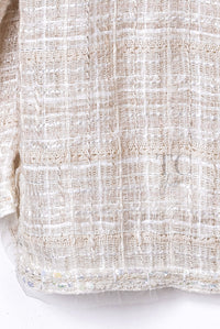 CHANEL 06C Ivory Creme Sequin Embellishments Cardigan Jacket 40 シャネル アイボリー クリーム スパンコール カーディガン ジャケット 即発