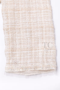 CHANEL 06C Ivory Creme Sequin Embellishments Cardigan Jacket 40 シャネル アイボリー クリーム スパンコール カーディガン ジャケット 即発