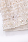CHANEL 06C Ivory Creme Sequin Embellishments Cardigan Jacket 40 シャネル アイボリー クリーム スパンコール カーディガン ジャケット 即発