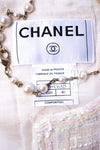 CHANEL 06C Ivory Creme Sequin Embellishments Cardigan Jacket 40 シャネル アイボリー クリーム スパンコール カーディガン ジャケット 即発