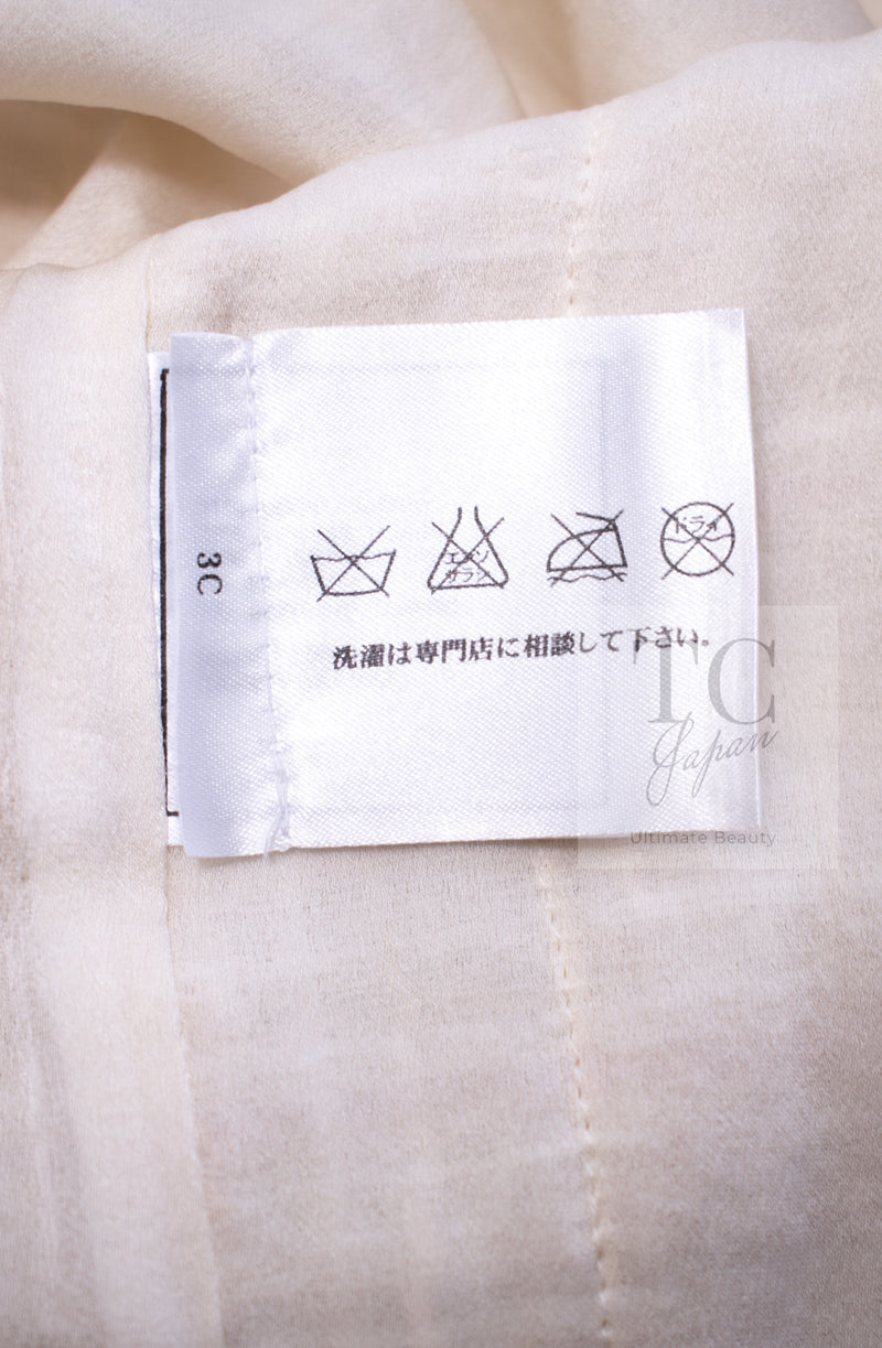 CHANEL 06C Ivory Creme Sequin Embellishments Cardigan Jacket 40 シャネル アイボリー クリーム スパンコール カーディガン ジャケット 即発