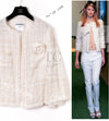 CHANEL 06C Ivory Creme Sequin Embellishments Cardigan Jacket 40 シャネル アイボリー クリーム スパンコール カーディガン ジャケット 即発