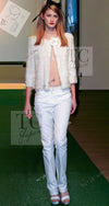 CHANEL 06C Ivory Creme Sequin Embellishments Cardigan Jacket 40 シャネル アイボリー クリーム スパンコール カーディガン ジャケット 即発