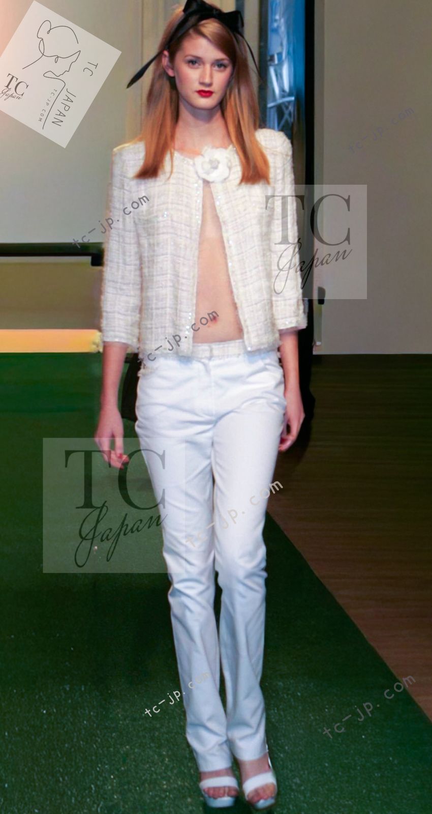 CHANEL 06C Ivory Creme Sequin Embellishments Cardigan Jacket 40 シャネル アイボリー クリーム スパンコール カーディガン ジャケット 即発