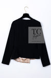 CHANEL 00T Vintage Black Beige Pink Wool Silk Sequin Embellishments Jacket 36 38 シャネル ヴィンテージ ブラック ベージュ ピンク ウール シルク スパンコール装飾 ジャケット 即発