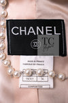 CHANEL 00T Vintage Black Beige Pink Wool Silk Sequin Embellishments Jacket 36 38 シャネル ヴィンテージ ブラック ベージュ ピンク ウール シルク スパンコール装飾 ジャケット 即発