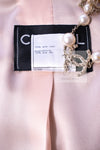 CHANEL 00T Vintage Black Beige Pink Wool Silk Sequin Embellishments Jacket 36 38 シャネル ヴィンテージ ブラック ベージュ ピンク ウール シルク スパンコール装飾 ジャケット 即発
