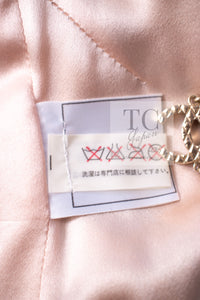 CHANEL 00T Vintage Black Beige Pink Wool Silk Sequin Embellishments Jacket 36 38 シャネル ヴィンテージ ブラック ベージュ ピンク ウール シルク スパンコール装飾 ジャケット 即発