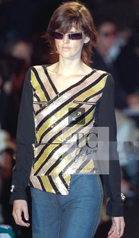 CHANEL 00T Vintage Black Beige Pink Wool Silk Sequin Embellishments Jacket 36 38 シャネル ヴィンテージ ブラック ベージュ ピンク ウール シルク スパンコール装飾 ジャケット 即発