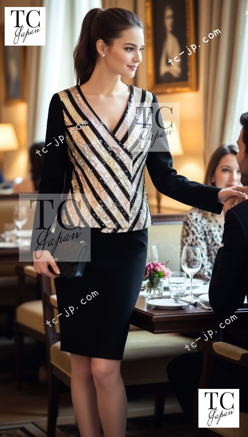 CHANEL 00T Vintage Black Beige Pink Wool Silk Sequin Embellishments Jacket 36 38 シャネル ヴィンテージ ブラック ベージュ ピンク ウール シルク スパンコール装飾 ジャケット 即発 - TC JAPAN