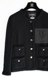 CHANEL 11C Little Black Jacket Tweed Wool CC Button 38 シャネル リトル ブラック ジャケット ツイード ウール ココボタン