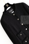 CHANEL 11C Little Black Jacket Tweed Wool CC Button 38 シャネル リトル ブラック ジャケット ツイード ウール ココボタン 即発