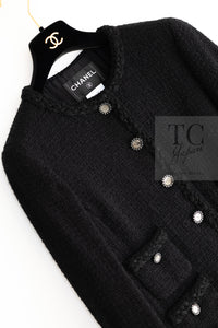 CHANEL 11C Little Black Jacket Tweed Wool CC Button 38 シャネル リトル ブラック ジャケット ツイード ウール ココボタン 即発