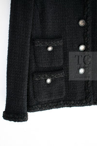 CHANEL 11C Little Black Jacket Tweed Wool CC Button 38 シャネル リトル ブラック ジャケット ツイード ウール ココボタン 即発