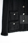 CHANEL 11C Little Black Jacket Tweed Wool CC Button Skirt Suit 34 36 シャネル リトル ブラック ジャケット ツイード ウール ココボタン スカート スーツ 即発