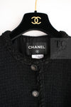 CHANEL 11C Little Black Jacket Tweed Wool CC Button 38 シャネル リトル ブラック ジャケット ツイード ウール ココボタン 即発