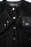 CHANEL 11C Little Black Jacket Tweed Wool CC Button 38 シャネル リトル ブラック ジャケット ツイード ウール ココボタン 即発