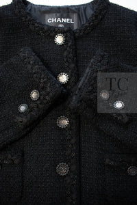 CHANEL 11C Little Black Jacket Tweed Wool CC Button 38 シャネル リトル ブラック ジャケット ツイード ウール ココボタン 即発