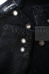 CHANEL 11C Little Black Jacket Tweed Wool CC Button 38 シャネル リトル ブラック ジャケット ツイード ウール ココボタン 即発