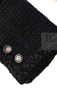 CHANEL 11C Little Black Jacket Tweed Wool CC Button 38 シャネル リトル ブラック ジャケット ツイード ウール ココボタン 即発