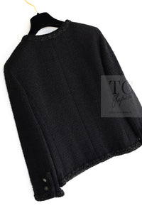 CHANEL 11C Little Black Jacket Tweed Wool CC Button 38 シャネル リトル ブラック ジャケット ツイード ウール ココボタン 即発