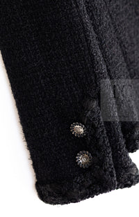 CHANEL 11C Little Black Jacket Tweed Wool CC Button 38 シャネル リトル ブラック ジャケット ツイード ウール ココボタン 即発