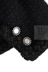 CHANEL 11C Little Black Jacket Tweed Wool CC Button 38 シャネル リトル ブラック ジャケット ツイード ウール ココボタン