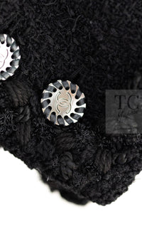 CHANEL 11C Little Black Jacket Tweed Wool CC Button 38 シャネル リトル ブラック ジャケット ツイード ウール ココボタン 即発