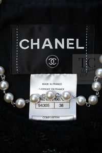 CHANEL 11C Little Black Jacket Tweed Wool CC Button 38 シャネル リトル ブラック ジャケット ツイード ウール ココボタン