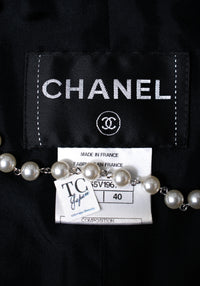 CHANEL 11C Little Black Jacket Tweed Wool CC Button 40 シャネル リトル ブラック ジャケット ツイード ウール ココボタン 即発