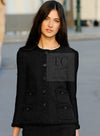 CHANEL 11C Little Black Jacket Tweed Wool CC Button 38 シャネル リトル ブラック ジャケット ツイード ウール ココボタン