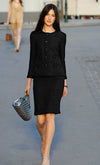 CHANEL 11C Little Black Jacket Tweed Wool CC Button Skirt Suit 34 36 シャネル リトル ブラック ジャケット ツイード ウール ココボタン スカート スーツ 即発