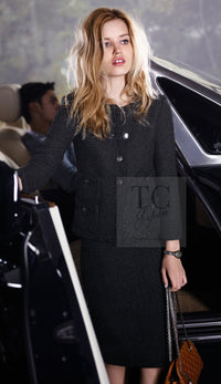 CHANEL 11C Little Black Jacket Tweed Wool CC Button 38 シャネル リトル ブラック ジャケット ツイード ウール ココボタン