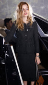 CHANEL 11C Little Black Jacket Tweed Wool CC Button Skirt Suit 34 36 シャネル リトル ブラック ジャケット ツイード ウール ココボタン スカート スーツ 即発