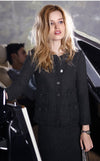 CHANEL 11C Little Black Jacket Tweed Wool CC Button Skirt Suit 34 36 シャネル リトル ブラック ジャケット ツイード ウール ココボタン スカート スーツ 即発