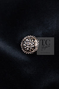 CHANEL 10S Black Gold CC Logo Velvet Cotton Jacket 40 42 シャネル ブラック ゴールド ココマーク ベロア コットン ジャケット 即発