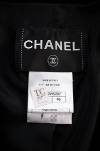 CHANEL 10S Black Gold CC Logo Velvet Cotton Jacket 40 42 シャネル ブラック ゴールド ココマーク ベロア コットン ジャケット 即発