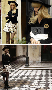 CHANEL 10S Black Gold CC Logo Velvet Cotton Jacket 40 42 シャネル ブラック ゴールド ココマーク ベロア コットン ジャケット 即発