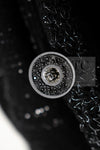 CHANEL 09A Black Metallic Silver Wool Jacket 36 38 シャネル ブラック メタリック ウール ジャケット 即発