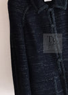 CHANEL 09A Black Metallic Silver Wool Jacket 36 38 シャネル ブラック メタリック ウール ジャケット 即発
