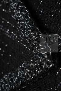 CHANEL 09A Black Metallic Silver Wool Jacket 36 38 シャネル ブラック メタリック ウール ジャケット 即発