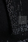 CHANEL 09A Black Metallic Silver Wool Jacket 36 38 シャネル ブラック メタリック ウール ジャケット 即発