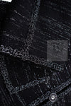 CHANEL 09A Black Metallic Silver Wool Jacket 36 38 シャネル ブラック メタリック ウール ジャケット 即発