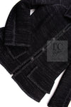 CHANEL 09A Black Metallic Silver Wool Jacket 36 38 シャネル ブラック メタリック ウール ジャケット 即発