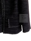 CHANEL 09A Black Metallic Silver Wool Jacket 36 38 シャネル ブラック メタリック ウール ジャケット 即発